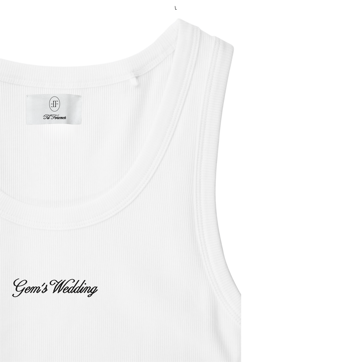 'Til Forever Personalized Wedding Embroidered Tank